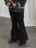 【90-140】フレアパンツ 女の子 フリルデザイン 伸縮性 やわらか素材 - 画像 (13)
