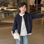 【100-170】カーディガン 男の子 刺繍 プレッピー風 韓国風 カジュアル - 画像 (8)
