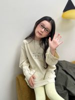 【100-150】長袖Tシャツ 女の子 刺繍 韓国風 ベーシック カジュアル - 画像 (30)