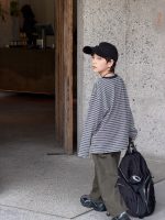 【100-170】長袖Tシャツ 男の子 ボーダー柄 配色 カジュアル 着回しやすい - 画像 (17)