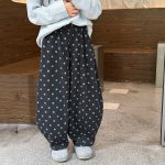 【100-170】パンツ 女の子 ドット柄 ゆったり 履きやすい - 画像 (7)