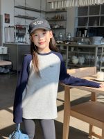【100-170】長袖Ｔシャツ 女の子 ラグラン ストレッチ シンプル - 画像 (5)