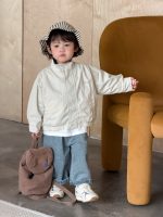 【73-110】アウター リバーシブル 無地/チェック柄 ハイネック 男の子 - 画像 (3)