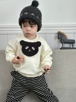 【73-110】二点セット パーカー+ズボン クマ柄 ストライブ 男の子 - 画像 (7)