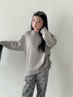 【100-150】長袖Tシャツ 女の子 刺繍 韓国風 ベーシック カジュアル - 画像 (24)