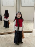 【90-140】ニットベスorパンツ 女の子 レース 韓国風 ガーリー 花柄 - 画像 (16)