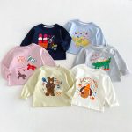 【90-140】長袖Tシャツ 女の子 カートゥーン プリント - 画像 (2)