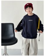 【90-160】トレーナー 男の子 英字プリント 裏起毛 合わせやすい - 画像 (11)