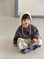 【73-110】パーカー 長袖 シンプル プリント 男の子 - 画像 (5)