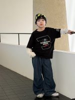 【100-170】長袖Tシャツ 男の子 コットン 英字プリント レイヤード風 - 画像 (8)