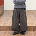 【90-160】セーター ズボン 無地 ニット フード付き ヒョウ柄 カジュアル 男の子 - 画像 (8)