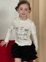 【90-140】長袖Tシャツ 女の子 リボンプリント 着回しやすい - 画像 (15)