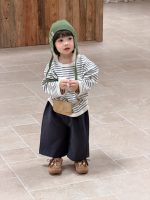 【73-110】パーカー ズボン ストライブ ラウンドネック ゆったり 男の子 - 画像 (5)