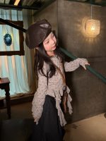 【100-160】長袖Tシャツ 女の子 おしゃれ 花柄 フリンジデザイン - 画像 (16)
