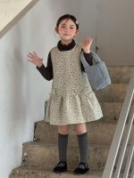【100-150】ジャンパースカート 女の子 小花柄 フリル 韓国風 - 画像 (4)
