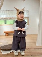 【73-110】二点セット Tシャツ ベスト+ズボン 立体感 男の子 - 画像 (6)
