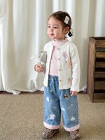 【73-120】トップスorパンツ 女の子 ニット カートゥーン 韓国風 - 画像 (4)