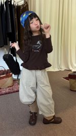 【100-160】長袖Tシャツ 女の子 韓国風 フリル付き 合わせやすい - 画像 (9)