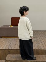 【90-160】セーター ズボン ニット Vネック 長袖 ゆったり 無地 男の子 - 画像 (6)