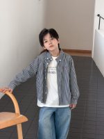 【100-170】シャツ 男の子 刺繍 チェック柄 韓国風 カジュアル - 画像 (6)