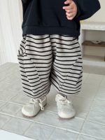 【73-110】パーカー ズボン フード付き 配色 長袖 ストライブ 男の子 - 画像 (8)