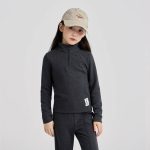 【100-170】トップスorパンツ 女の子 無地 ベルボトム ハーフジッパー - 画像 (11)