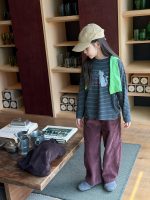 【100-170】長袖Tシャツ 女の子 ボーダー柄 ネコ プリント - 画像 (5)