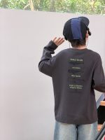 【100-170】長袖Tシャツ 男の子 コットン 英字プリント ゆったり - 画像 (3)