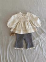 【73-100】トップス レギンス 折り襟 フリル 長袖 女の子 - 画像 (3)