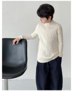 【90-160】ニットトップス 男の子 リブ編み 韓国風 あったか インナー - 画像 (30)
