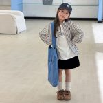 【100-170】シャツ 女の子 ストライプ カジュアル 韓国風 - 画像 (7)