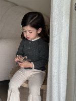【73-110】トップス 花柄 ラウンドネック 長袖 女の子