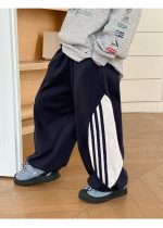 【100-160】パンツ 男の子 配色デザイン ゆったり カジュアル - 画像 (8)
