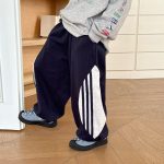 【100-160】パンツ 男の子 配色デザイン ゆったり カジュアル