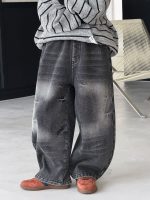 【90-160】パーカーorデニムパンツ 男の子 ボーダー柄 裏起毛 韓国風 カジュアル - 画像 (10)