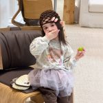 【80-140】トレーナーor8分丈パンツ 女の子 コーデュロイ 花柄 くまモチーフ - 画像 (8)