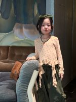 【100-160】長袖Tシャツ 女の子 おしゃれ 花柄 フリンジデザイン - 画像 (8)