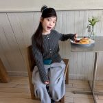 【100-170】カーディガン 女の子 無地 ニット 韓国風 - 画像 (9)