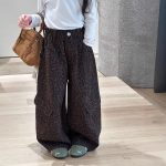 【100-170】パンツ 女の子 レオパード レトロ カジュアル - 画像 (7)