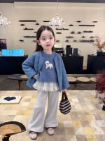 【80-140】中綿ジャケットorニットorパンツ 女の子 韓国風 防寒 小犬柄 - 画像 (3)