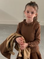 【90-140】長袖 インナー 女の子 フリルカラー やわらか素材 - 画像 (10)
