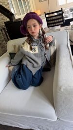 【100-160】ニットカーディガン 女の子 韓国風 ゆったり レトロ カジュアル - 画像 (10)