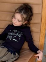 【90-140】長袖Tシャツ 女の子 リボンプリント 着回しやすい - 画像 (8)