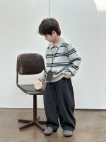 【90-160】ポロニット 男の子 ボーダー柄 韓国風 プレッピー - 画像 (4)