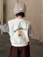 【73-110】ベスト Tシャツ ストライブ カジュアル 男の子 - 画像 (7)
