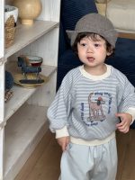 【73-110】パーカー ズボン 長袖 ストライブ 男の子 - 画像 (7)