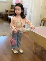【80-130】カーディガン キャミソール デニムパンツ 女の子 おしゃれ 韓国風 - 画像 (4)