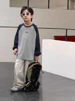【100-170】長袖Tシャツ 男の子 配色クルーネック 着回しやすい カジュアル - 画像 (17)