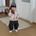 【73-110】ベスト パーカー 配色 フード付き プリント カジュアル 男の子 - 画像 (8)
