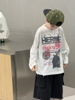 【90-160】長袖トップス 男の子 ストリート風 プリント カジュアル - 画像 (3)